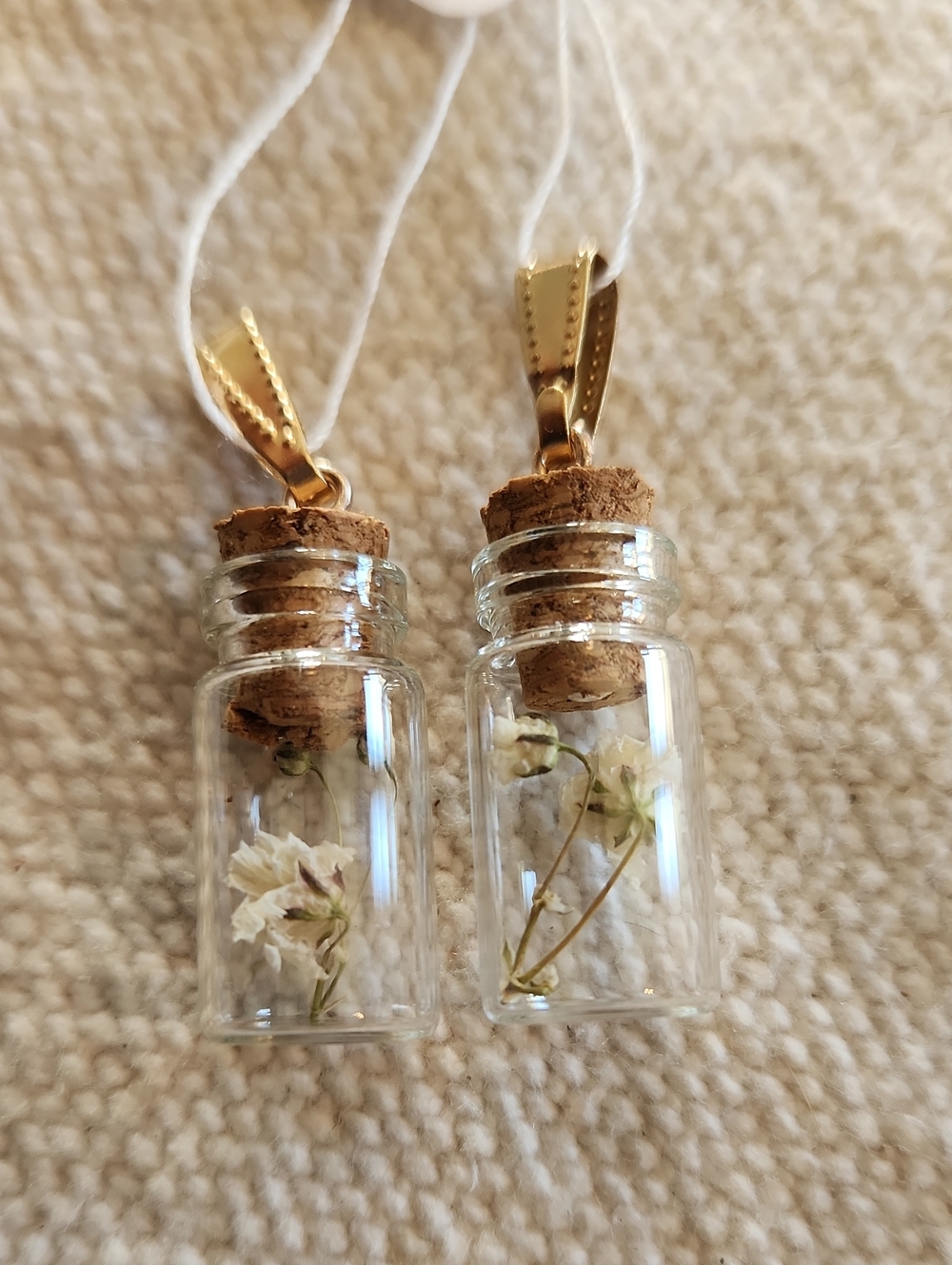 ROSEGOLD TONE real Flower Pendant (Choose One By Number)